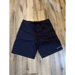 Polo Sport Ralph Lauren Mens 38 Navy Nylon Ripstop Cargo Shorts Belted Hook Loop